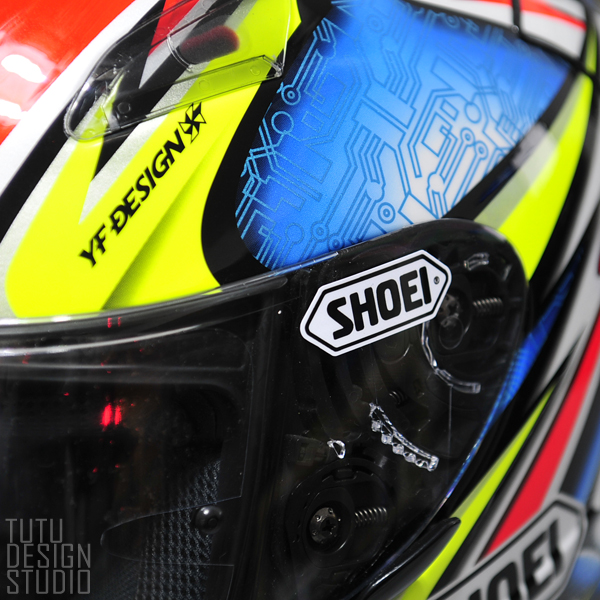 TUTU圖圖車貼 定制SHOEI镜片专用贴纸 原版尺寸 个性头盔风镜贴花