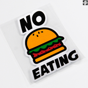 TUTU圖圖车贴 JDM趣味贴纸 NO EATING汉堡卡通反光贴 油箱盖贴纸