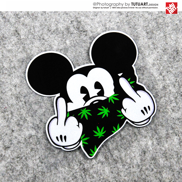 车尾卡通趣味反光贴定制
