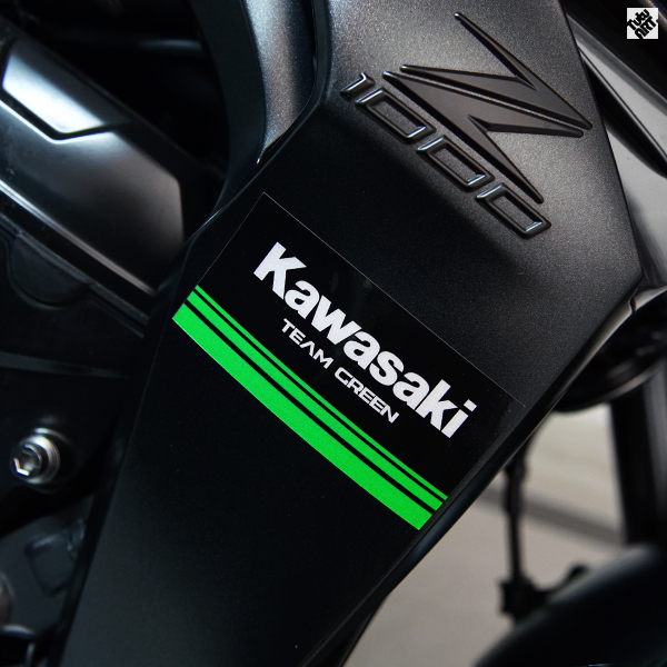 TUTU圖圖车贴 KAWASAKI TEAM反光贴 Z1000改装个性摩托车贴纸贴花