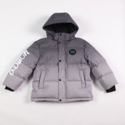 长袖灰色儿童羽绒服2024专柜款