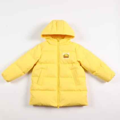 小黄鸭正品儿童羽绒服中长款男童女童加厚连帽冬季棉服