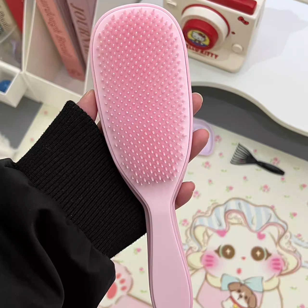 正品tt梳顺发不打结减少掉发灵巧长柄接发假发干湿发梳子家用学生