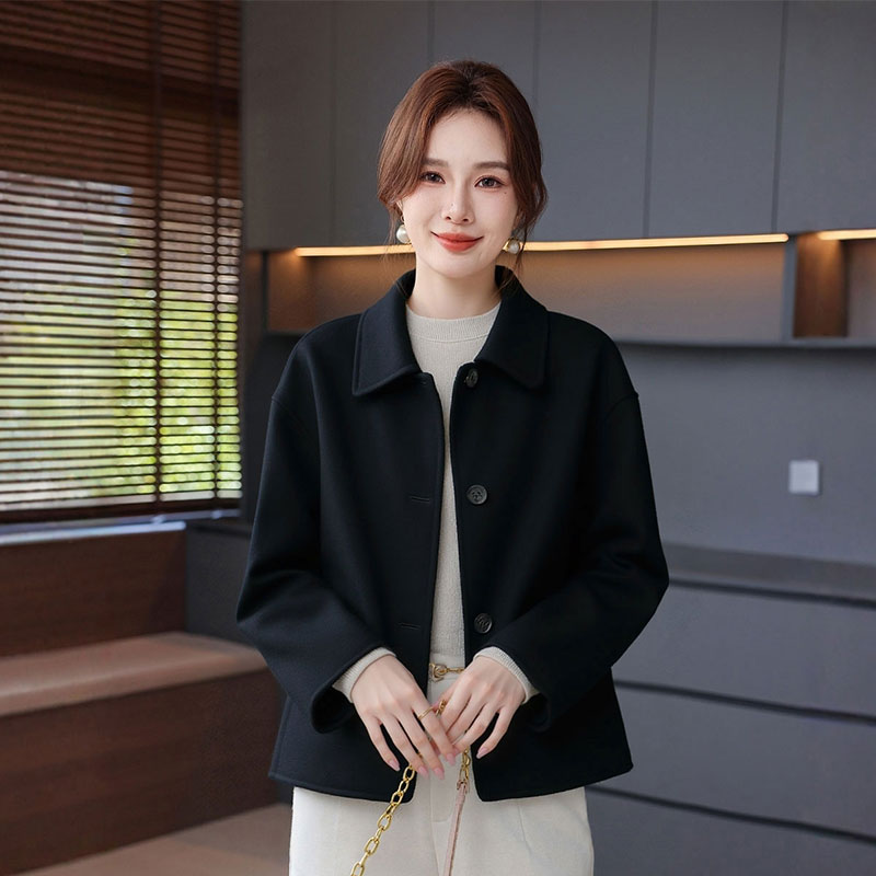 秋冬双面羊绒大衣女2025年新款