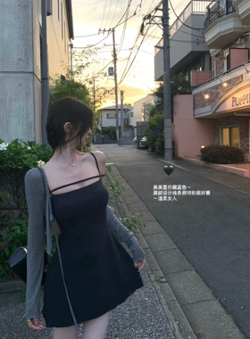 Fanny of Fun 春夏新款法式小众轻奢小个子蝴蝶结小黑裙