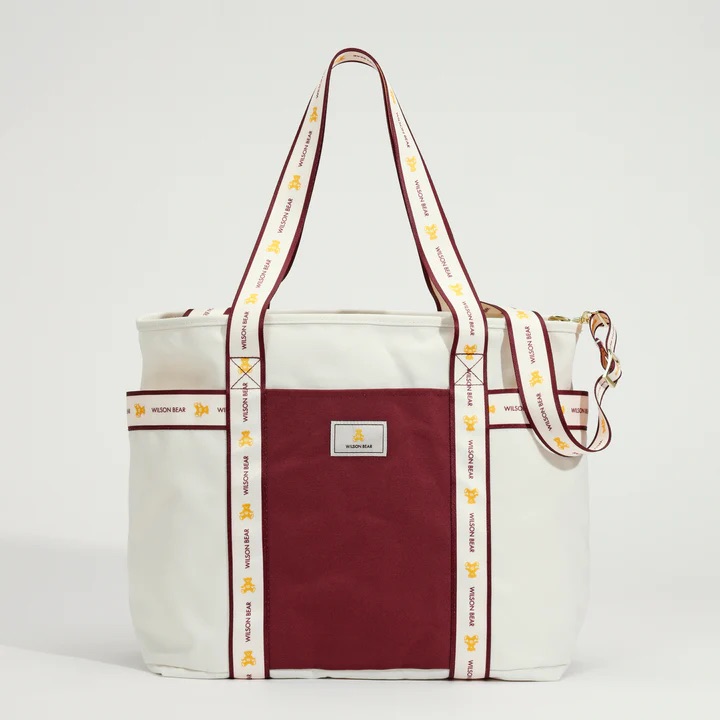 日本代购Wilson威尔胜单肩手提旅行包女简约帆布包2025新款轻便