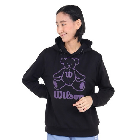 日本代购Wilson威尔胜（女款）网球服女款运动衫派克大衣保暖连帽