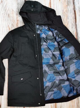 6194216865爱登堡男装专柜正品冬装新款休闲牛仔棉服棉衣