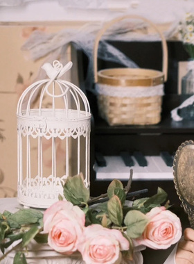 小鸟系列欧式田园铁艺鸟笼装饰品
