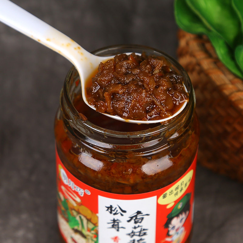 松茸香菇酱瓶装200克拌饭拌面香辣火锅调味酱