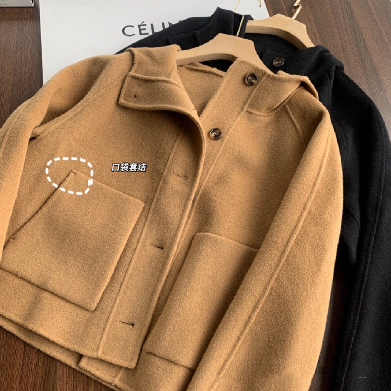 冬款自留 重工欧货品质女装880克双面尼羊毛大衣外套女S1018W