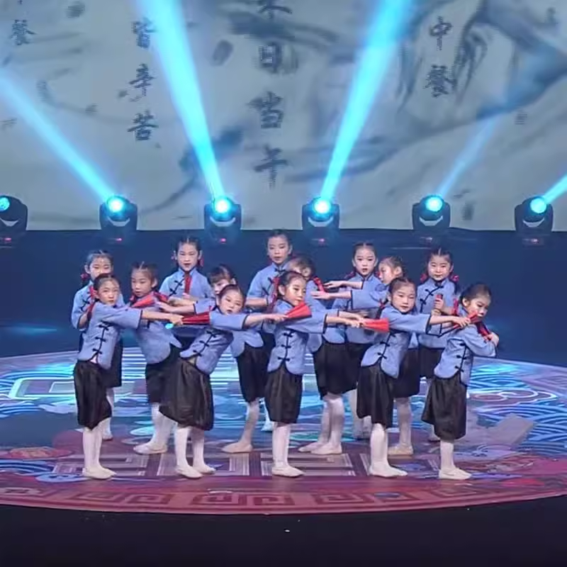 儿童国学礼赞演出服男女童表演服幼儿园民国学生服民国风中山装