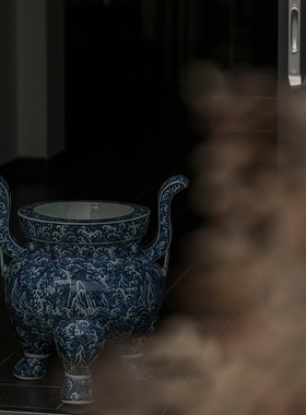 溪兰轩复刻永乐福山寿海香炉（周棋稳绘）