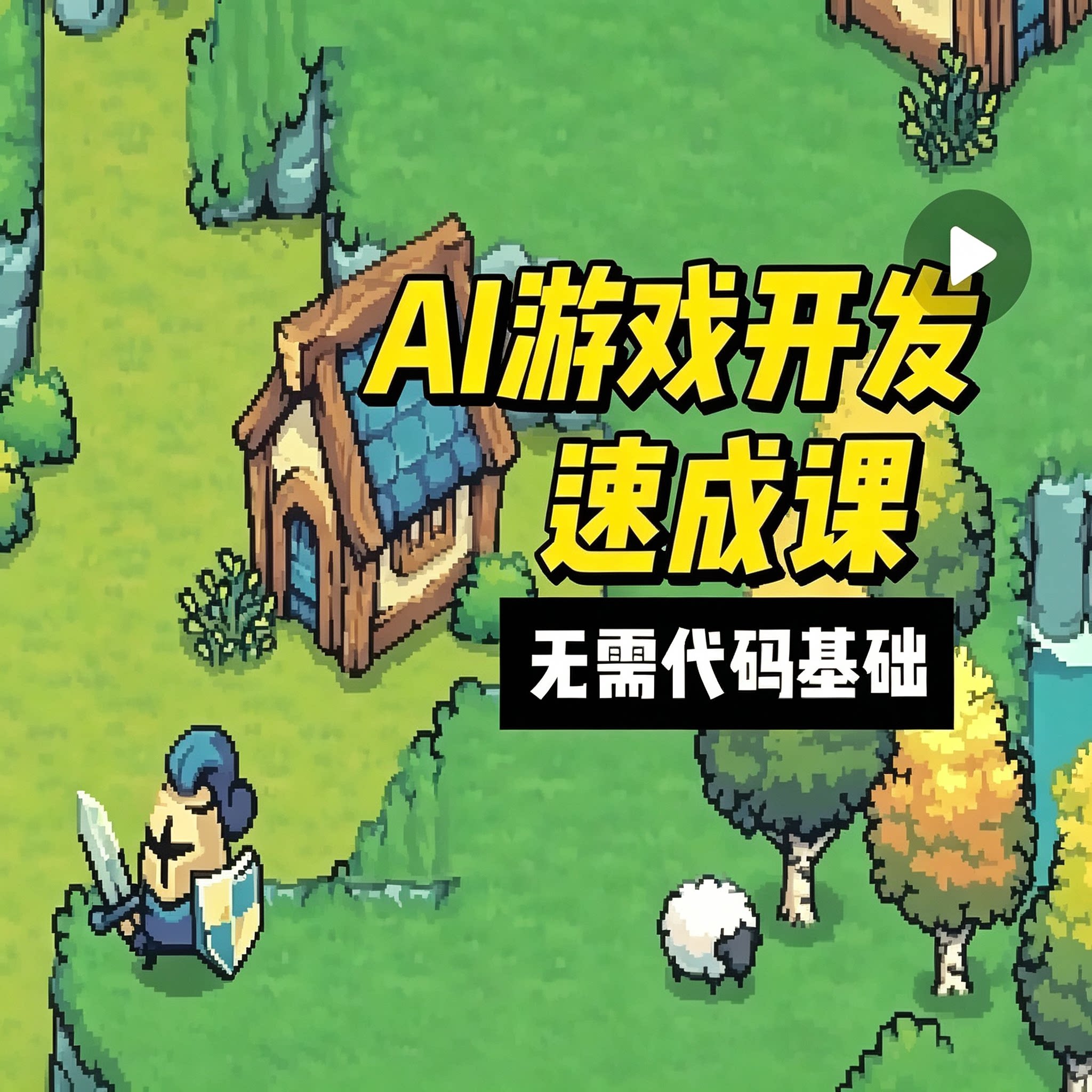 AI游戏开发教程零基础AI像素游戏制作入门教学资料