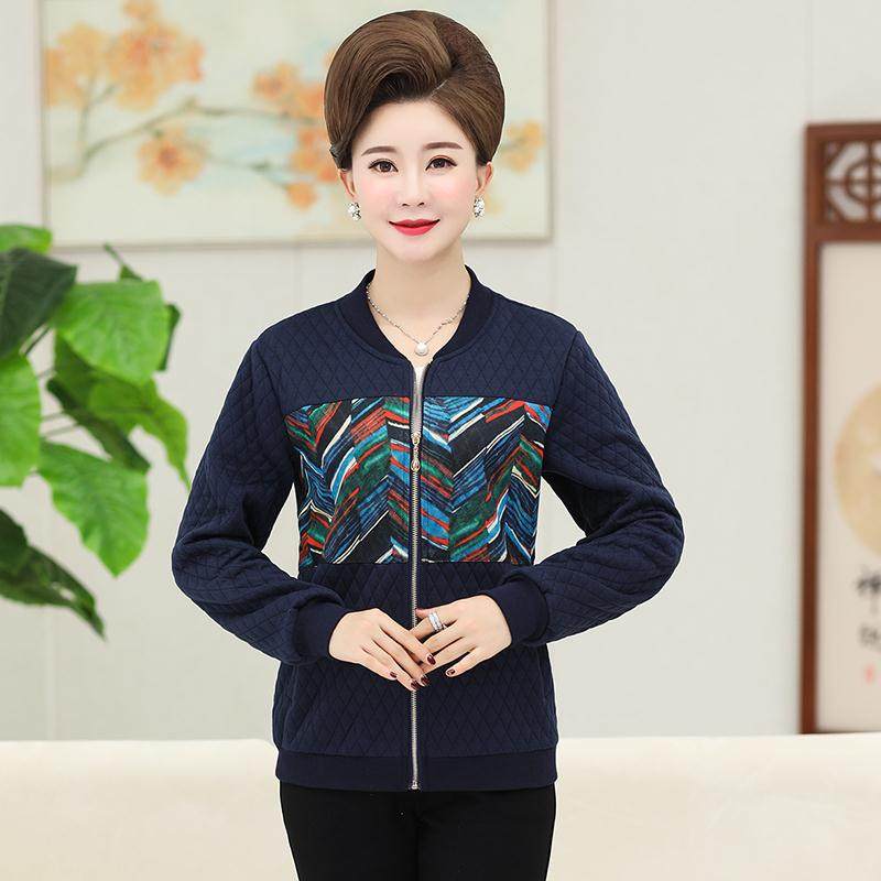 中老年寬松大碼女裝2017春秋休閑上衣女短款夾克媽媽純棉顯瘦外套在類目 女裝/女士精品, 中老年女裝中 - 來自Buy2taobao.com提供專業的淘寶代購服務