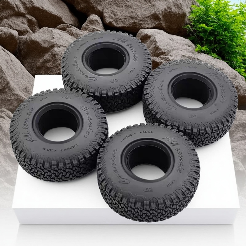 RC模型车轮胎，1/10仿真攀爬车1.9寸轮胎110/超软碎石