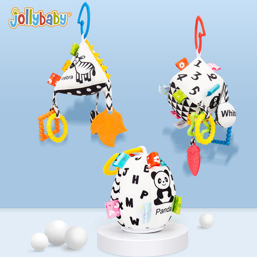 jollybaby婴儿推车安抚布艺挂铃