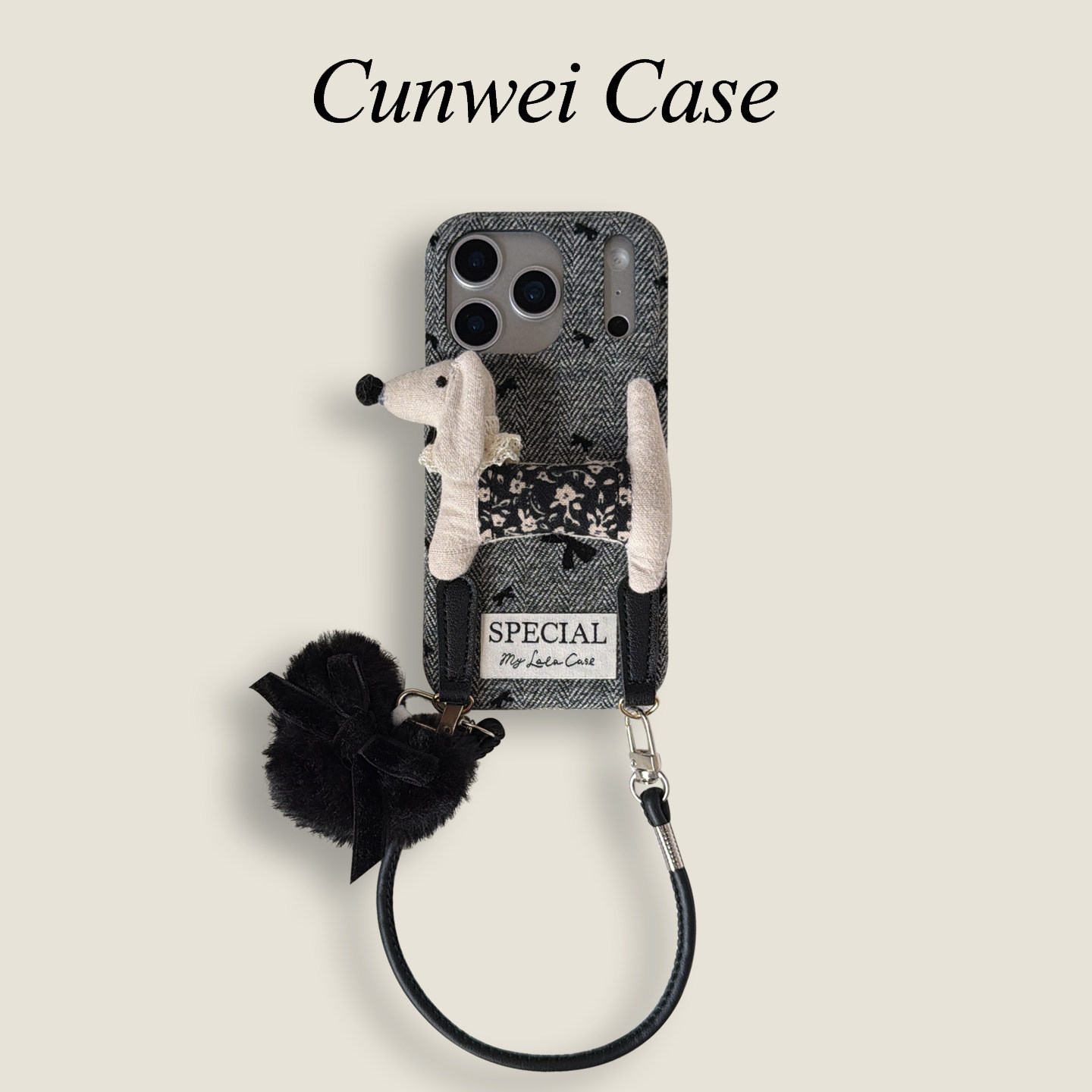 适用iphone17promax手机壳秋冬蝴蝶结绒布立体碎花腊肠狗苹果16新款15高级感14pro女款13超火15promax保护套,3C数码配件,手机保护套/壳,淘宝优惠券,粉丝福利购,淘宝优惠卷