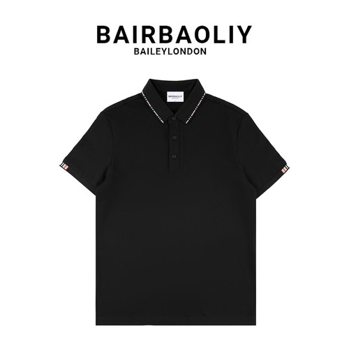 BAIRBAOLIY时尚高级感翻领男款短袖POLO衫潮流帅气百搭经典上衣