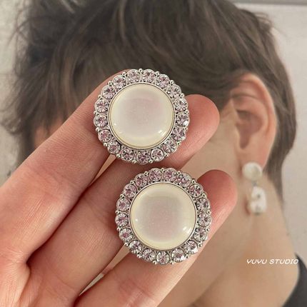 高档精致小香风猫眼钮扣呢大衣风衣装饰扣西服外套连衣裙金属扣子