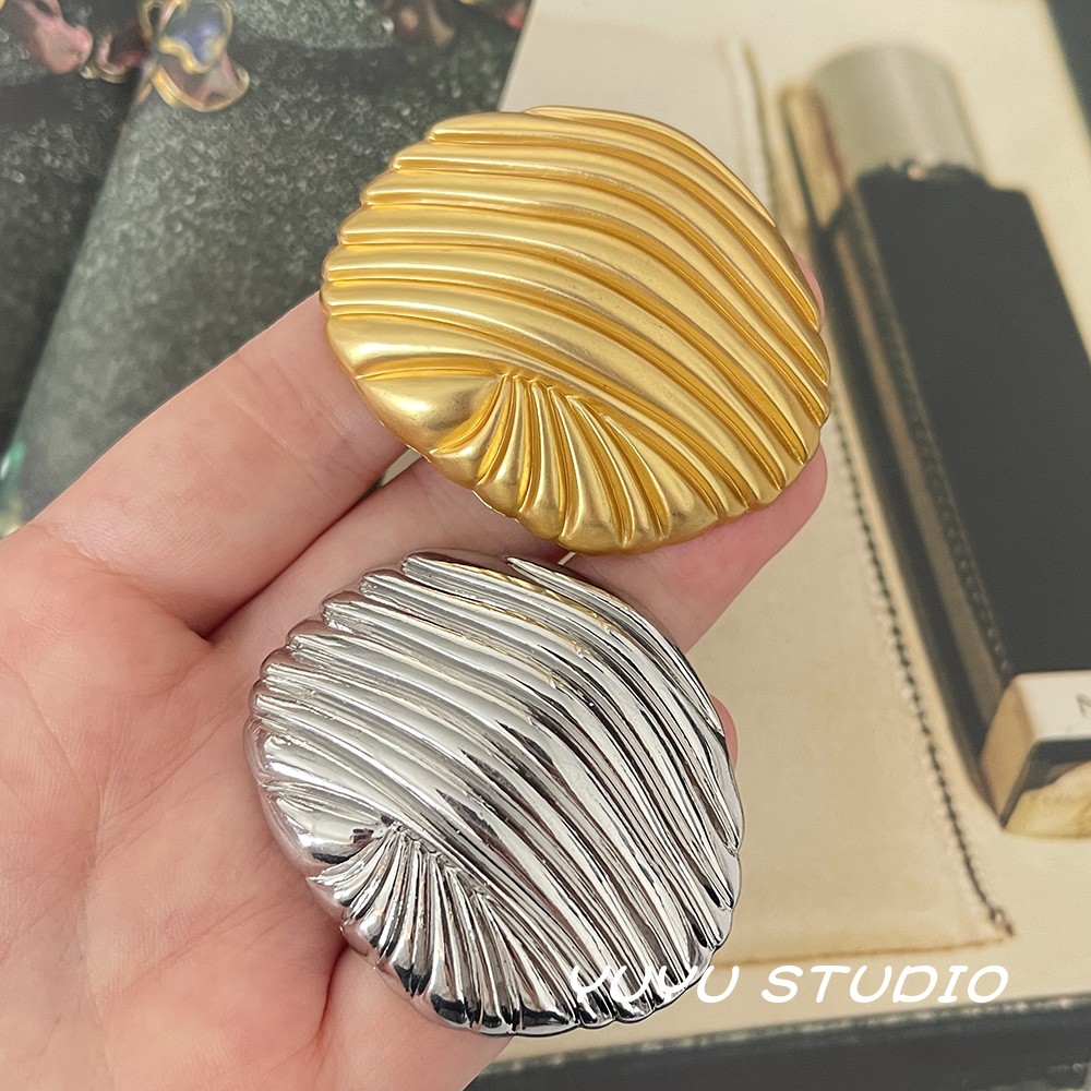 高级感小香风条纹金属纽扣皮草外套时髦大衣风衣装饰扣毛衣西服扣