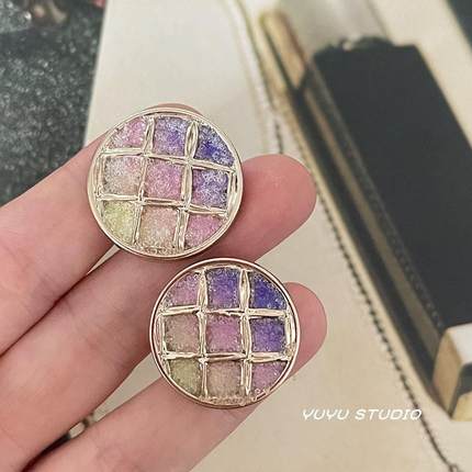 小香名媛风渐变多彩金属纽扣呢大衣外套装饰扣子西服毛衣开衫扣