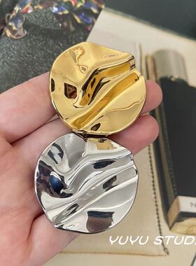 42MM高档凸面金属纽扣裘皮大衣皮草外套装饰扣呢大衣西服毛衣扣子