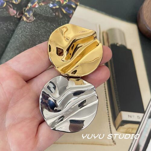 42MM高档凸面金属纽扣裘皮大衣皮草外套装饰扣呢大衣西服毛衣扣子