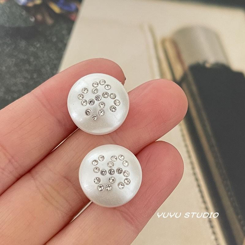 新款小香风珍珠点钻纽扣春夏毛衣开衫马甲装饰扣衬衫旗袍连衣裙扣