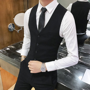 三件套商務正裝 西裝 馬甲套裝 男士 春夏馬夾兄弟團伴郎團禮服潮 修身