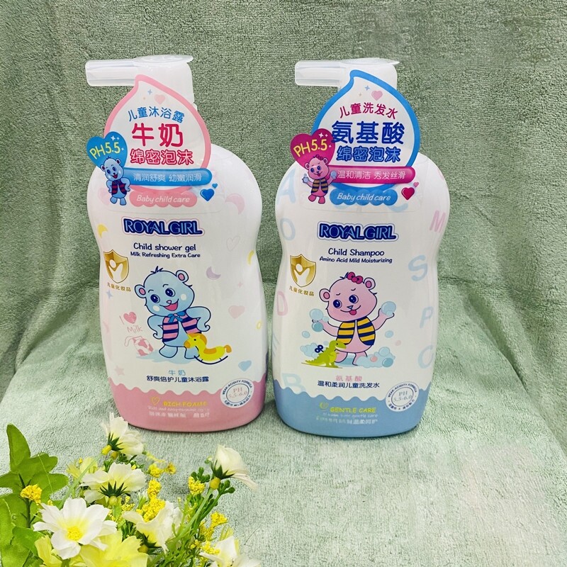 香港氨基酸儿童洗发水婴儿洗发清爽不打结柔顺温和牛奶沐浴ph5.5