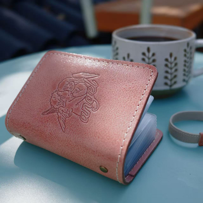 原创新品植鞣牛皮卡通20张卡位卡片饭卡公交卡片真皮收纳随身小包