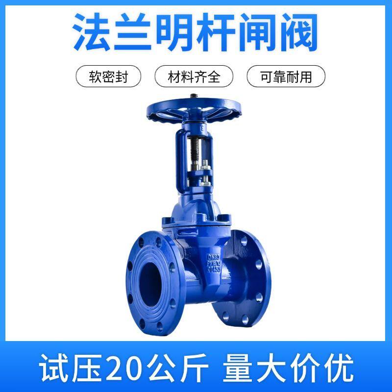 软密封明杆法兰闸阀DN80-100-150-200闸阀铸铁法兰闸阀配件阀门