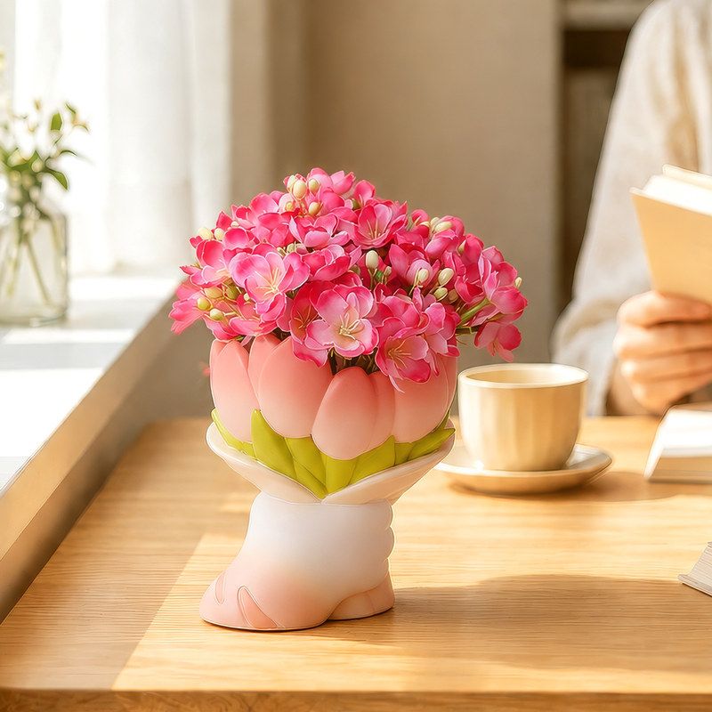 插花郁金香捧桌面教师节花母亲