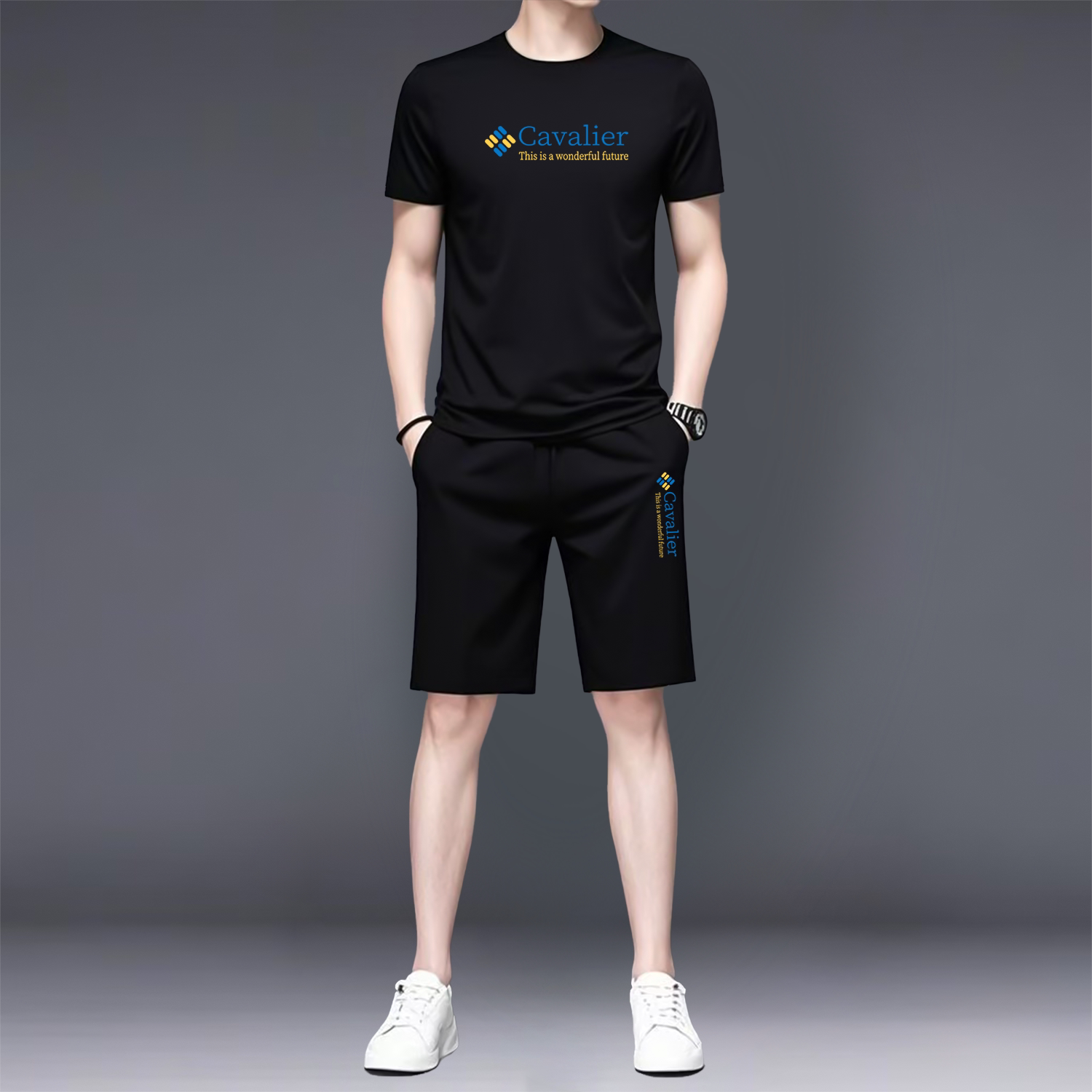 运动服套装男2026年新款夏季搭配帅气休闲薄款短袖潮牌夏装两件套