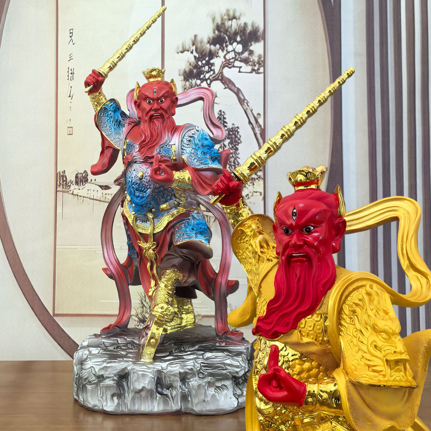 王灵官神像树脂佛像天王君树脂隆恩真君大灵官护法居家供奉摆件