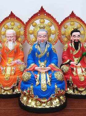 三清道祖神像 树脂佛像 原始天尊 灵宝天尊 太上老君神像三清神像