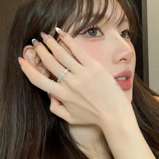 hucares「海浪戒指」原创精致细边戒指精致极简素圈轻奢高级感