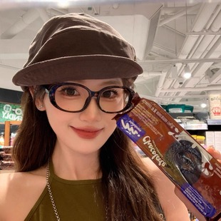 hucares「素颜之神」定制大框巨显脸小眼镜近视女可配有度数大脸