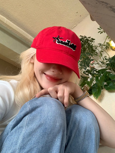 出街 hucares「红红火火恍恍惚惚」女深顶宽帽檐大头围鸭舌帽时尚