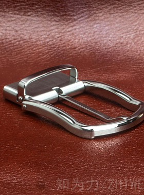男士银色皮带扣头3.85cm不锈钢针扣头腰带扣裤带头腰带扣配件新款