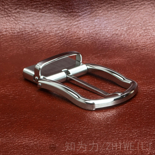 带头腰带扣配件新款 男士 银色皮带扣头3.85cm不锈钢针扣头腰带扣裤