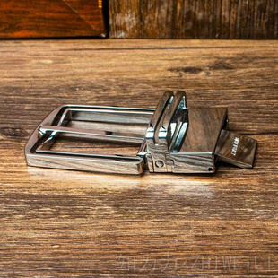 针式皮带扣男士腰带扣头纯铜银色旋转尾裤带扣简约时尚镂空卡扣头