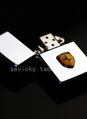 金属立体小车标不是滴胶薄片适用于法拉利装饰打火机车内饰点缀