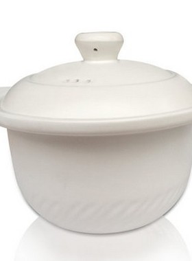 Midea/美的 MD-BGH40B/WBGS40B电炖锅4L波纹白陶瓷内胆煲粥锅盖子