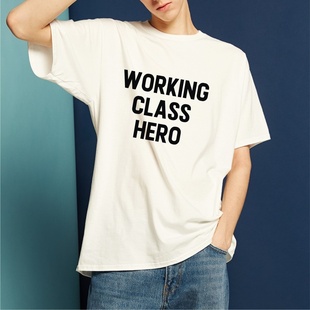 the beatles john lennon working class hero 乐队披头士短袖T恤