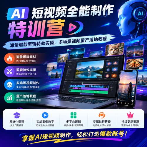 全新短视频去重技术课适配可灵即梦分镜底层重构规避平台查重