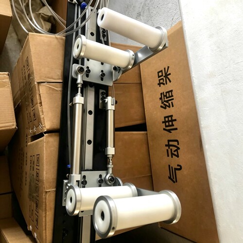 新款气动啤呤架脚踏伸缩拉腰机橡筋撑开架平车多针自动感应橡筋架
