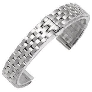 精钢手表带男适配天梭1853浪琴阿玛尼坦克天王西铁城金属手表链女