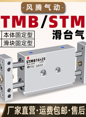 气动双轴STMS复动型双杆滑台气缸STMB 10/16/20/25-25x50x75x100